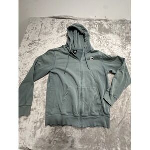 The North Face Hoodie Jacket Men's Size Medium Seafoam Green Zip Up Drawstring